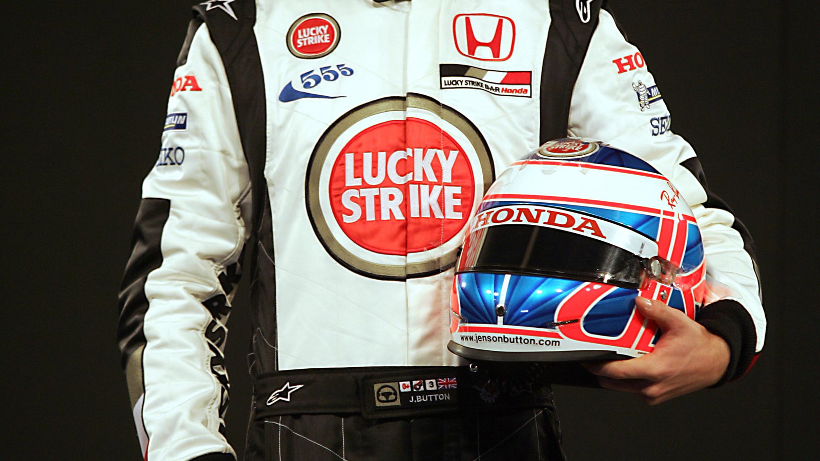 Jenson Button at the launch of the new BAR-Honda 007