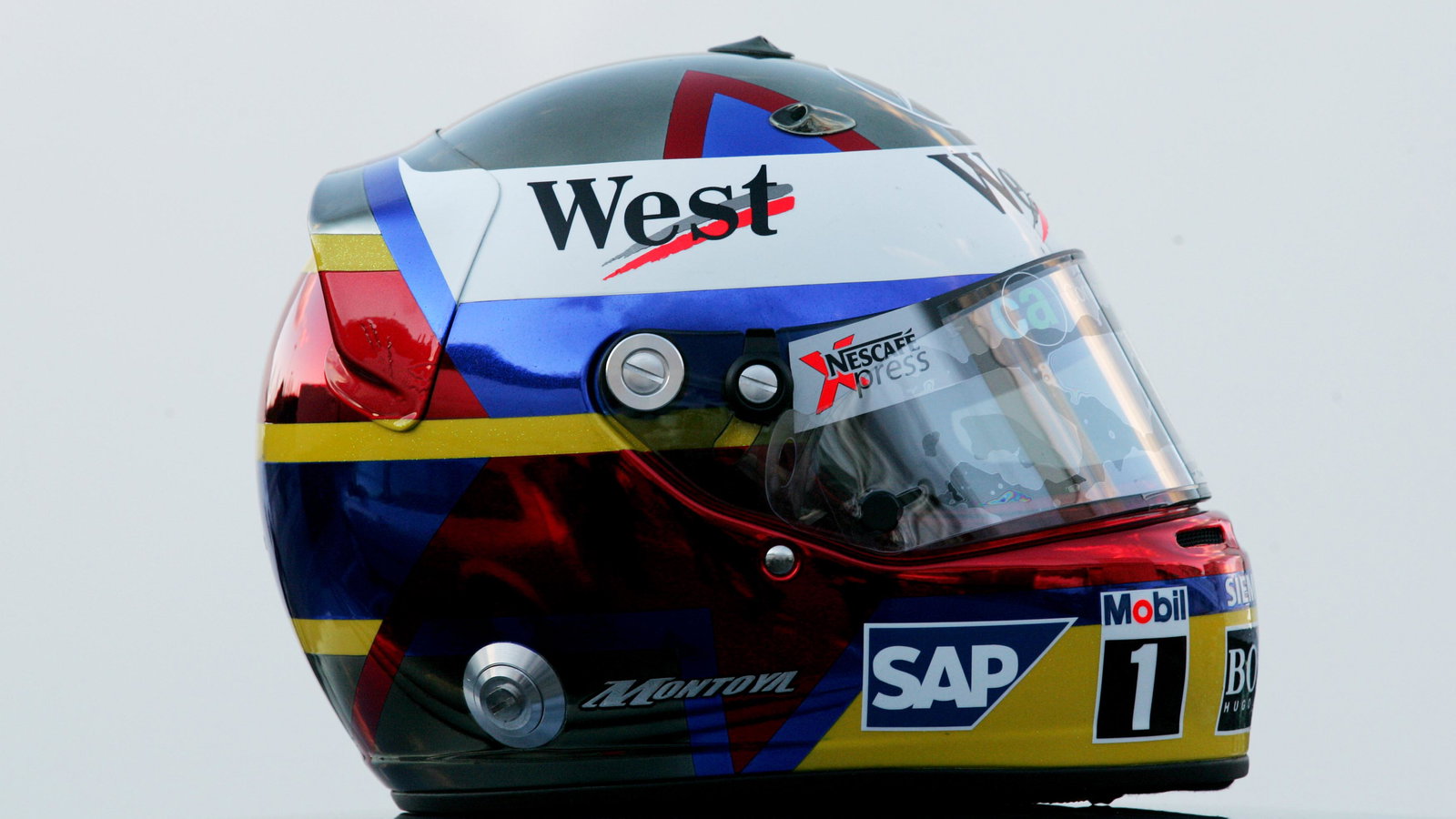Juan Pablo Montoya`s helmet