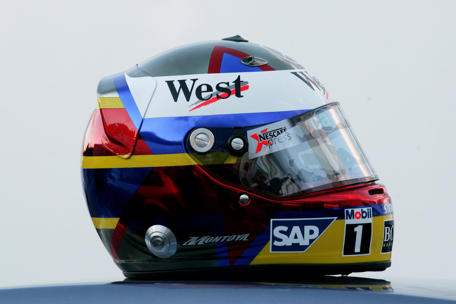 Juan Pablo Montoya`s helmet