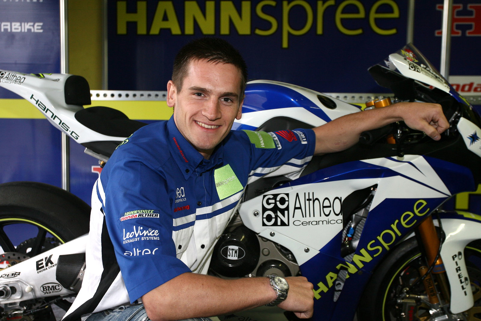 Hill, signed for Altea Honda for 2009 WSBK, Vallelunga WSBK 2008