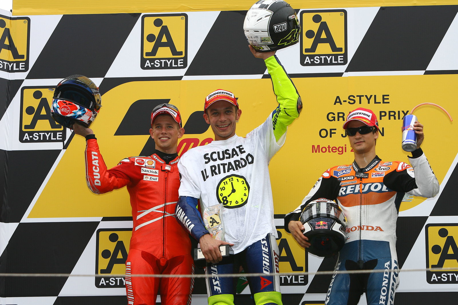 Stoner, Rossi Pedrosa, Japanese MotoGP 2008