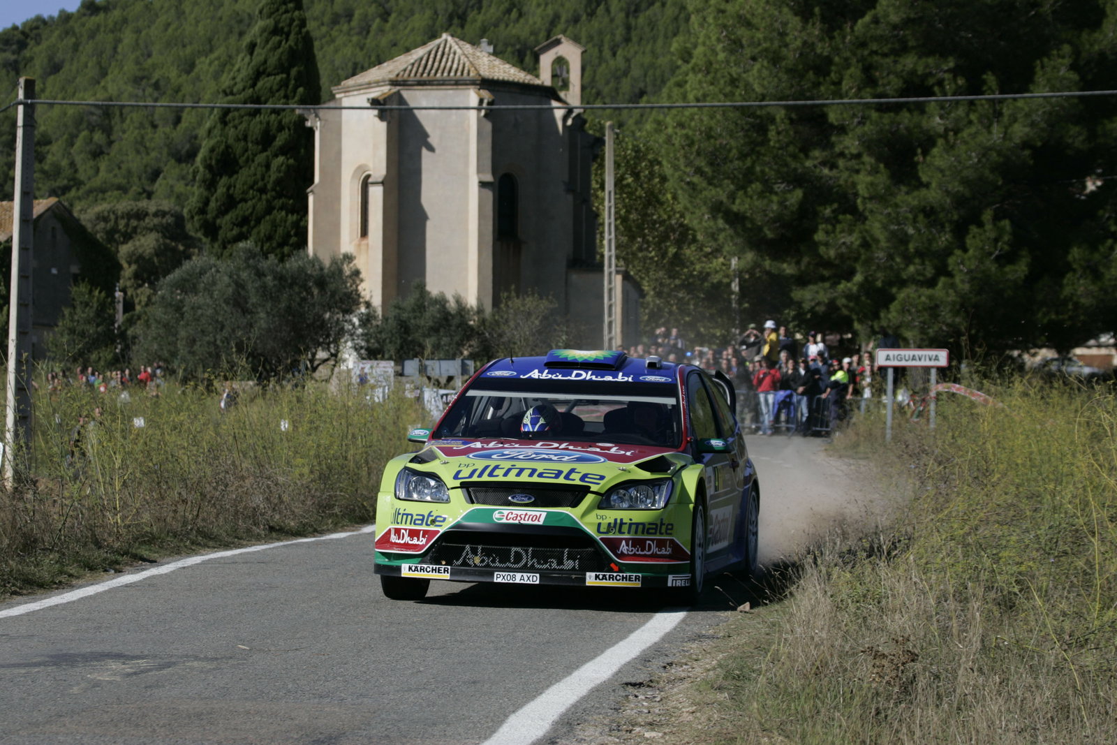 Francois Duval (BEL) Patrick Pivato (FRA), Ford Focus RS WRC07, BP Ford Abu Dhabi World Rally Team