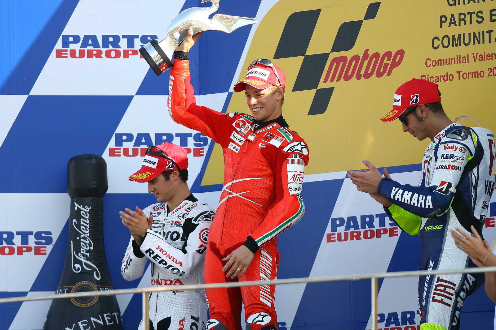 Stoner, Rossi, Pedrosa, Valencia MotoGP 2008
