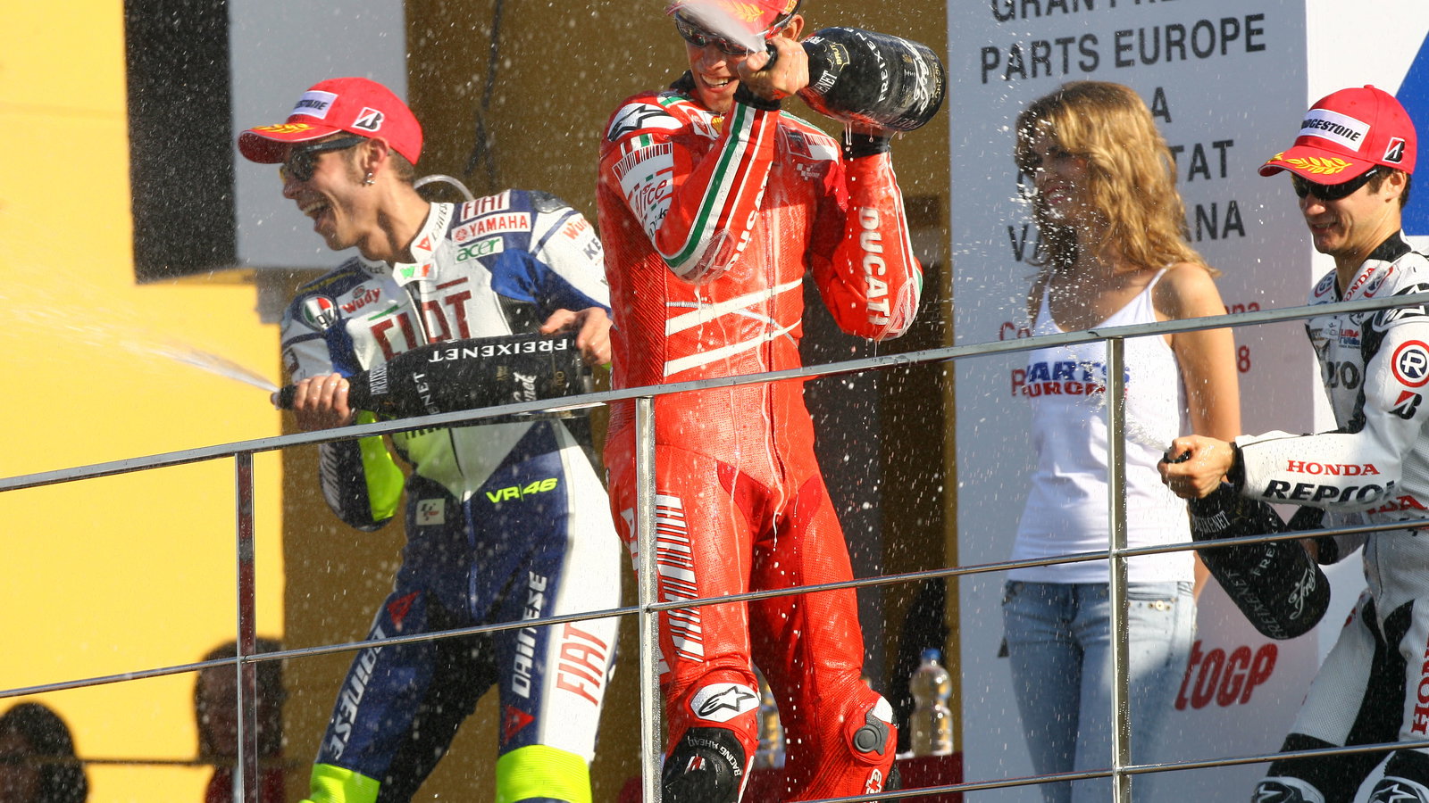 Rossi, Stoner, Pedrosa, Valencia MotoGP 2008