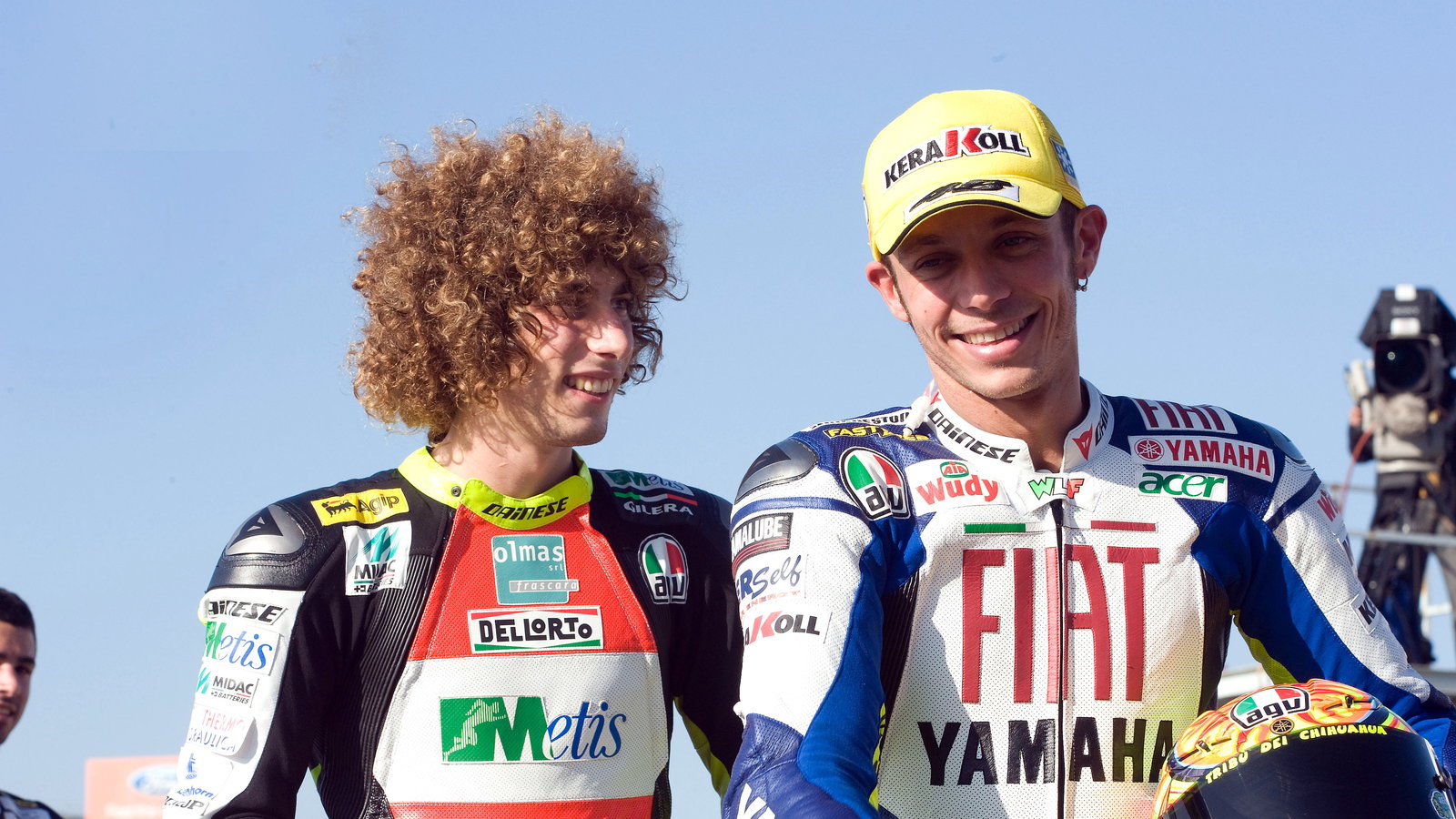 Simoncelli and Rossi, Valencia MotoGP 2008