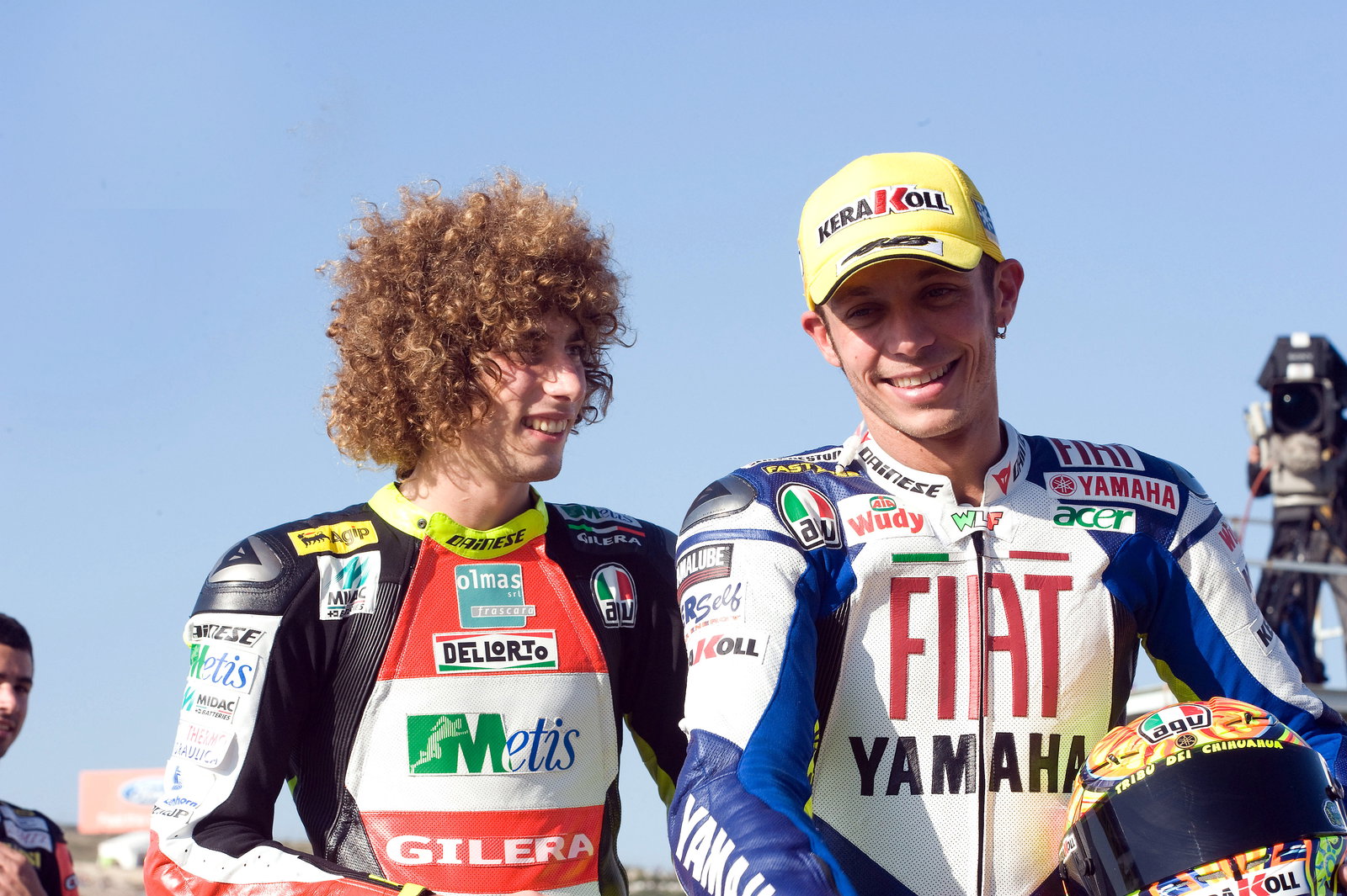 Simoncelli and Rossi, Valencia MotoGP 2008