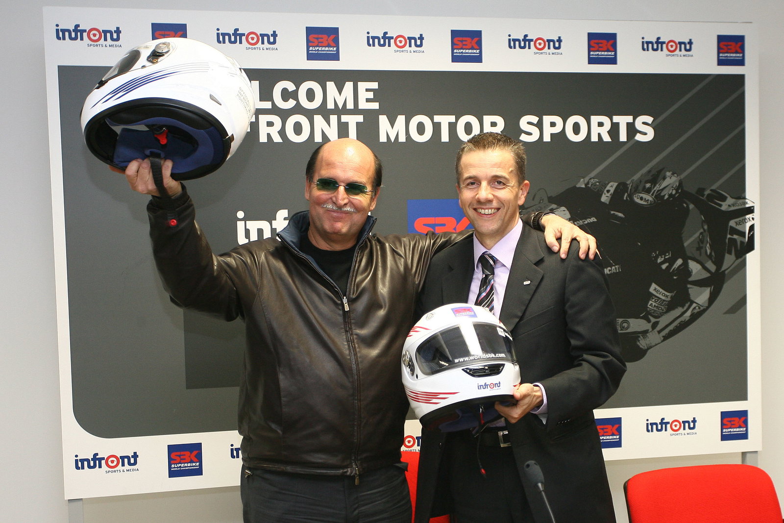 Philippe Blatter, INFRONT President and CEO, Maurizio Flammini, Portuguese WSBK 2008