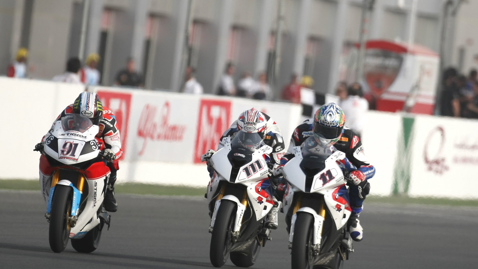 Haslam, Xaus, Qatar WSBK Race 2 2009