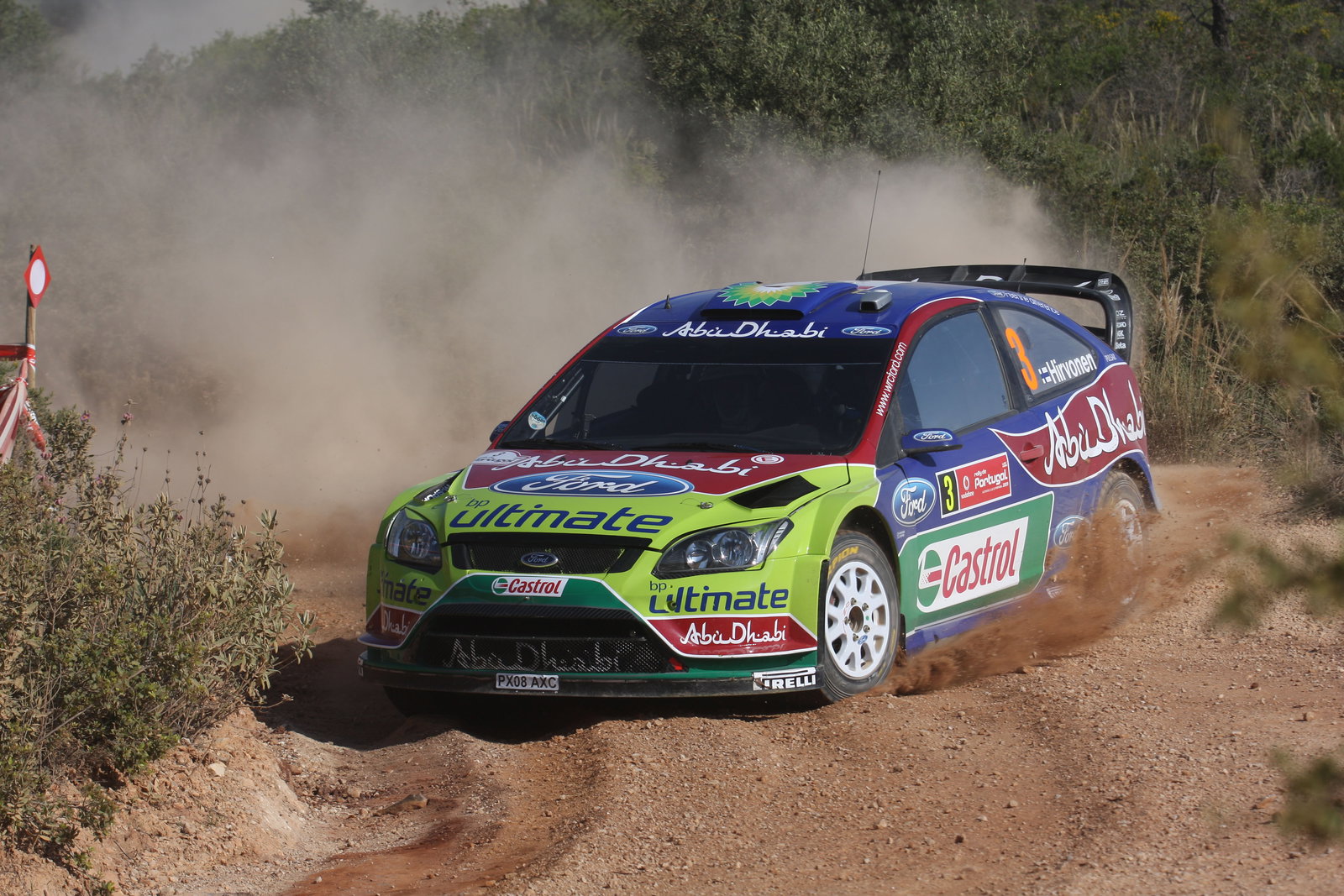 Mikko Hirvonen (FIN) Jarmo Lehtinen(FIN), Ford Focus RS WRC08, BP Ford Abu Dhabi World Rally Team