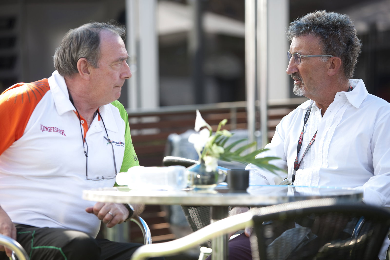 Ian Phillips (GBR) Force India F1, Eddie Jordan (IRE), Australian F1 Grand Prix, Albert Park, Melbou