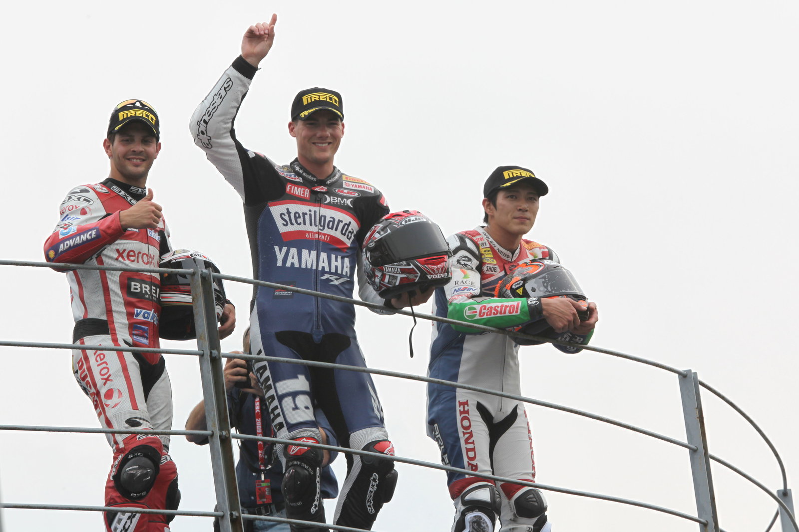 Fabrizio, Spies, Kiyonari, Monza WSBK Race 2 2009