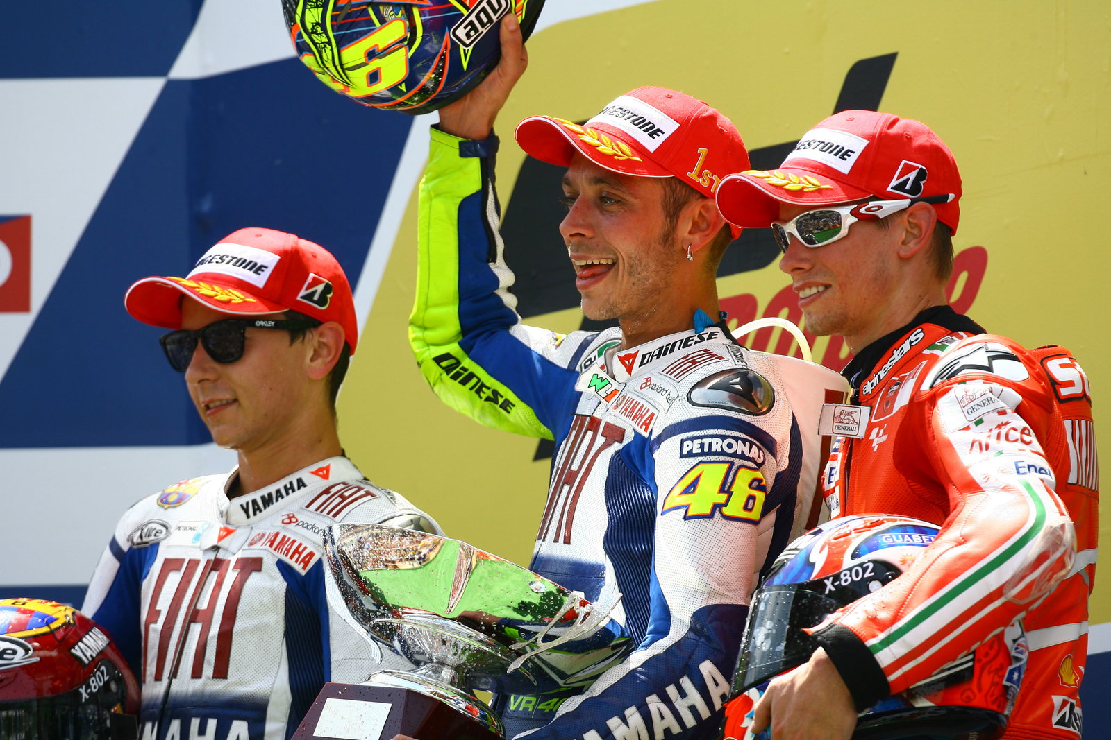Lorenzo, Rossi, Stoner, Catalunya MotoGP 2009