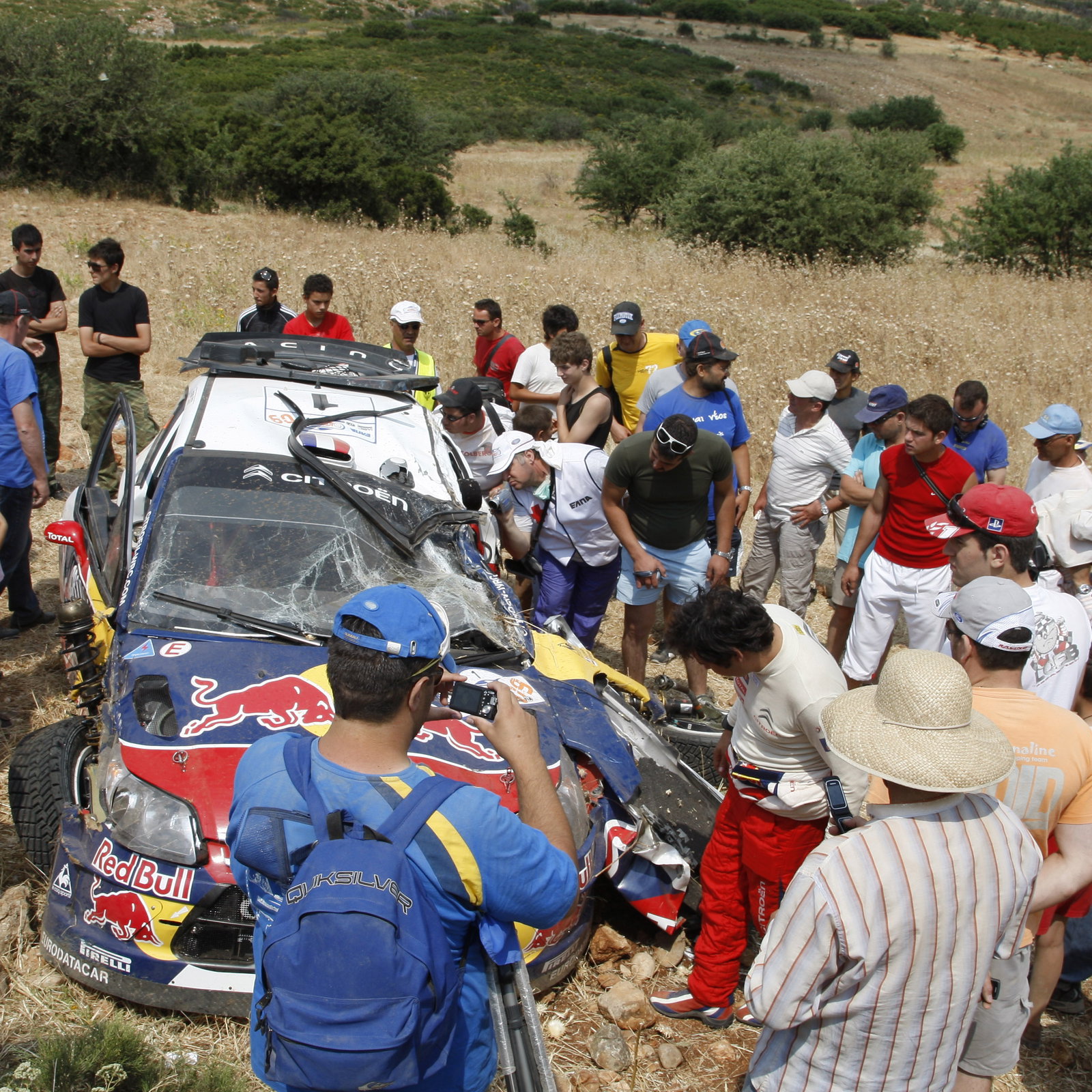 crash, Sebastien Loeb (FRA) Daniel Elena (MON), Citroën C4, Citroën Total World Rally Team