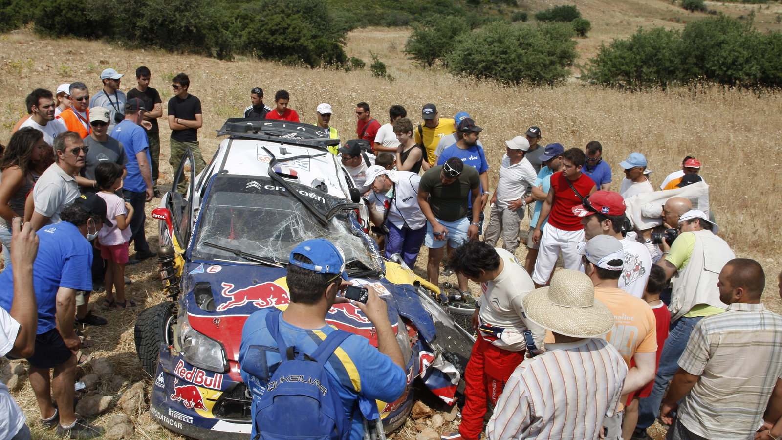 crash, Sebastien Loeb (FRA) Daniel Elena (MON), Citroën C4, Citroën Total World Rally Team