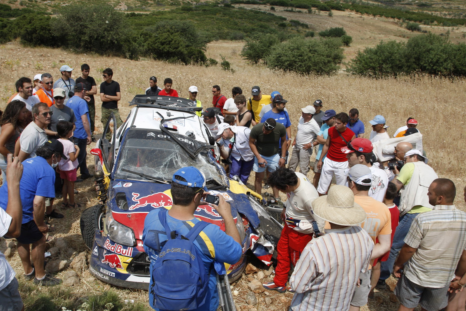 crash, Sebastien Loeb (FRA) Daniel Elena (MON), Citroën C4, Citroën Total World Rally Team