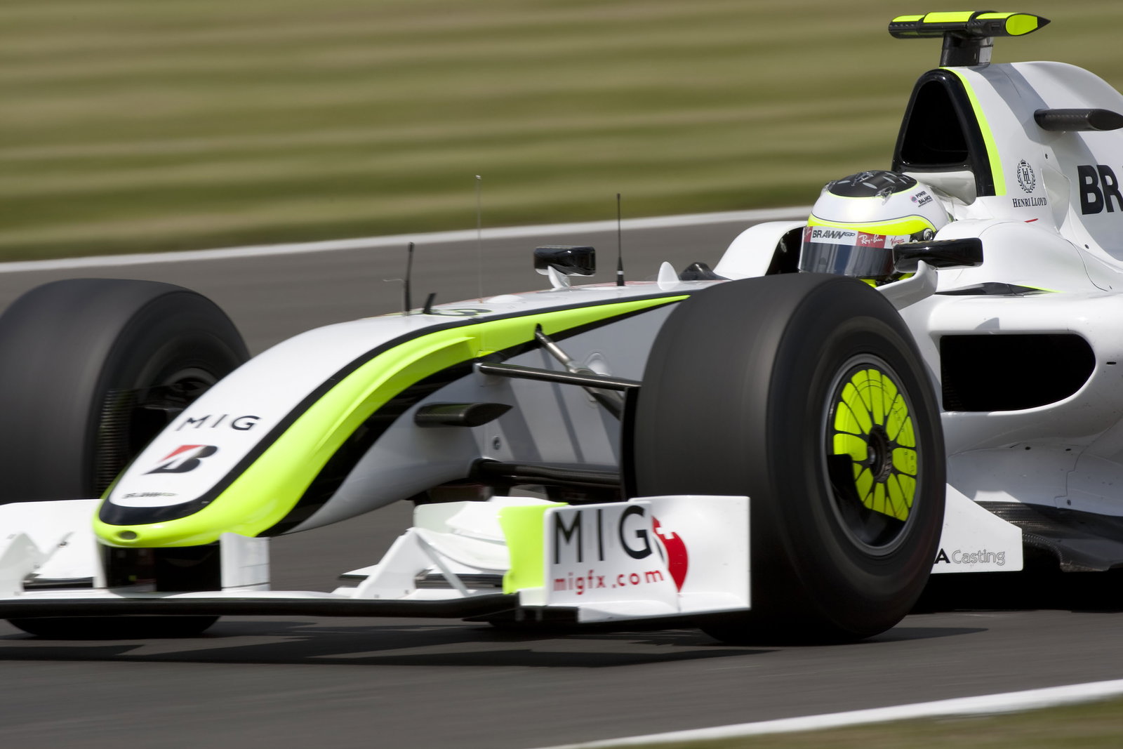 Rubens Barrichello (BRA) Brawn BGP001, British F1, Silverstone, 19th-21st, June, 2009