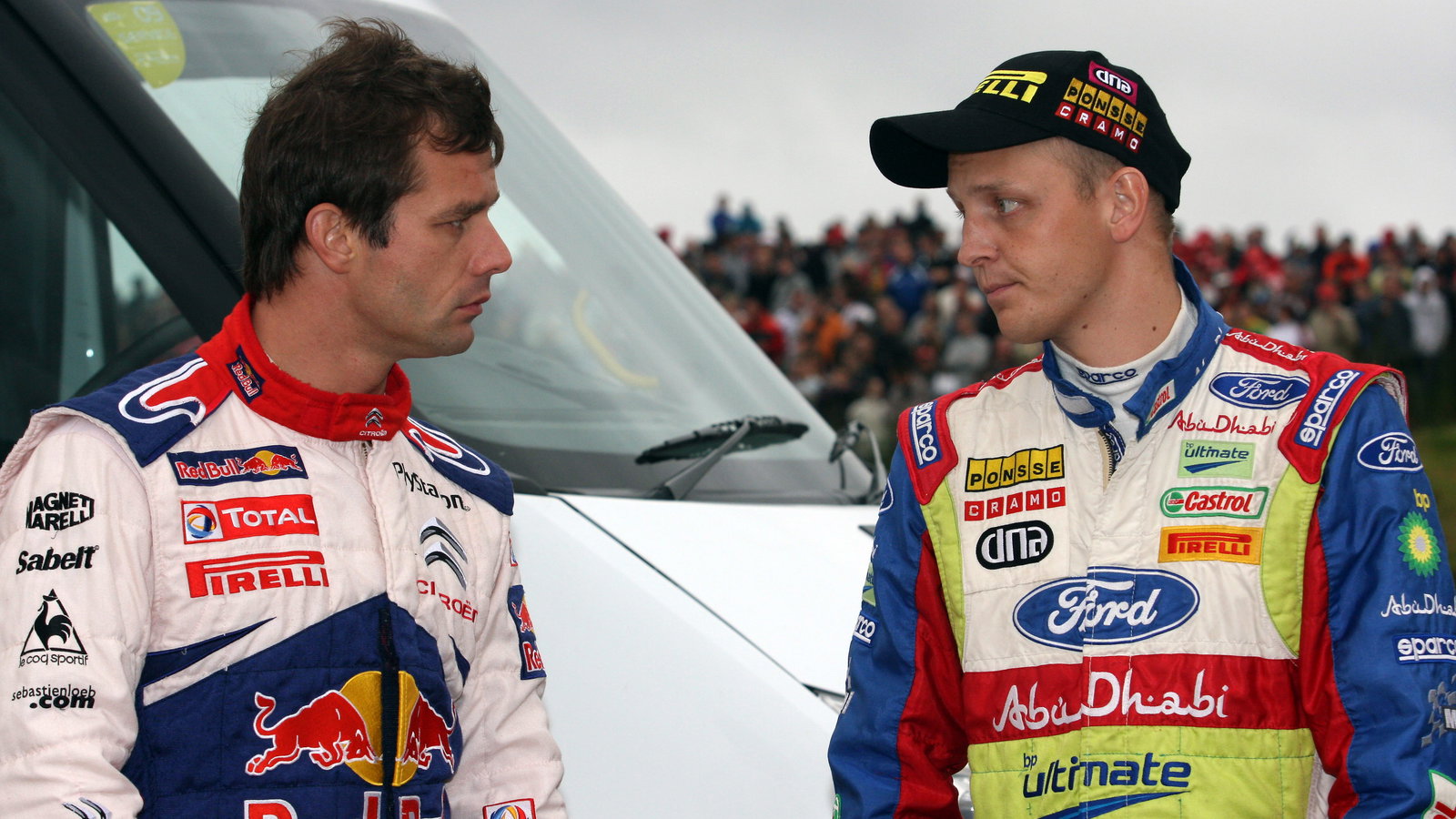 Sebastien Loeb (FRA), Citroën C4, Citroën Total World Rally Team and Mikko Hirvonen (FIN),