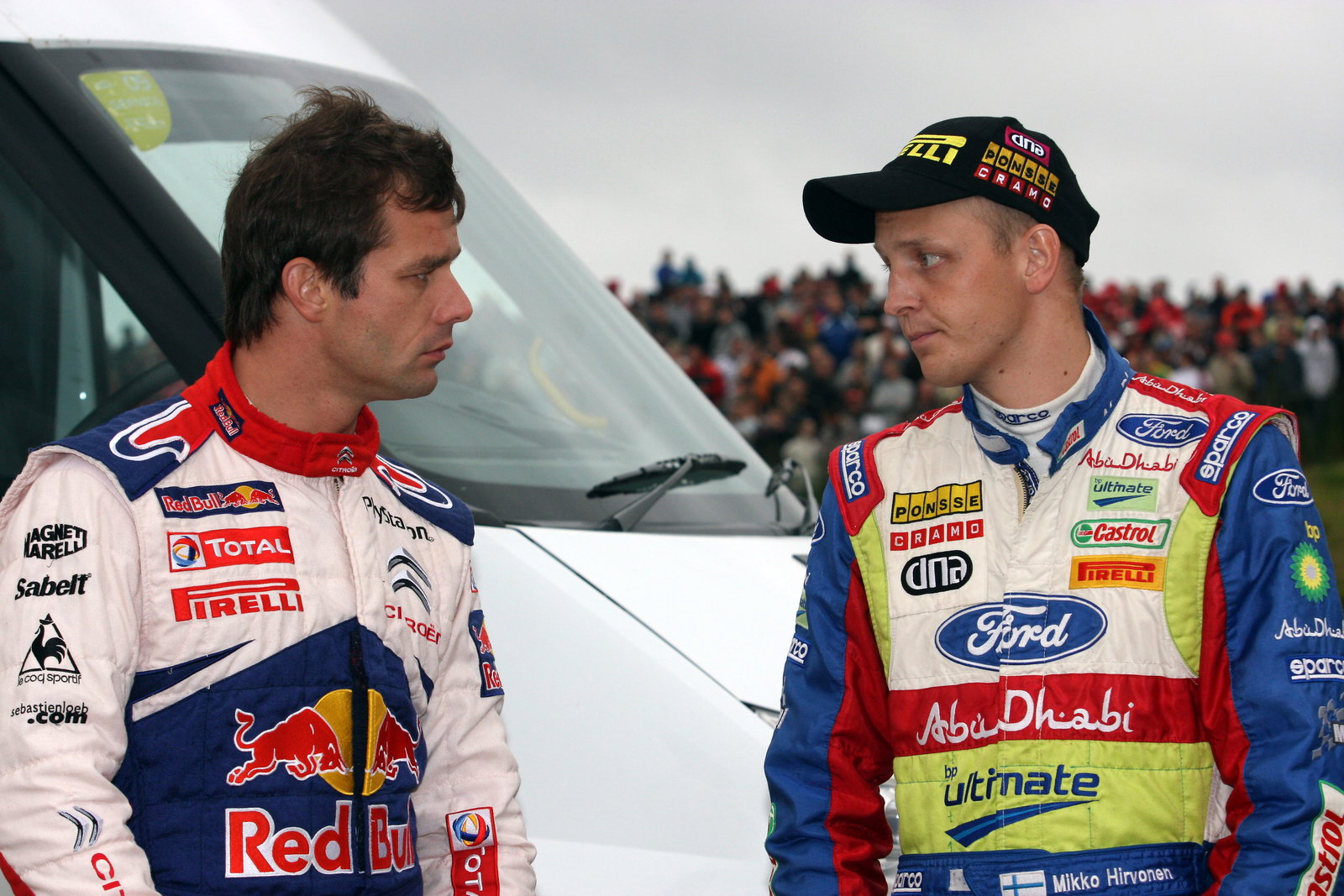 Sebastien Loeb (FRA), Citroën C4, Citroën Total World Rally Team and Mikko Hirvonen (FIN),