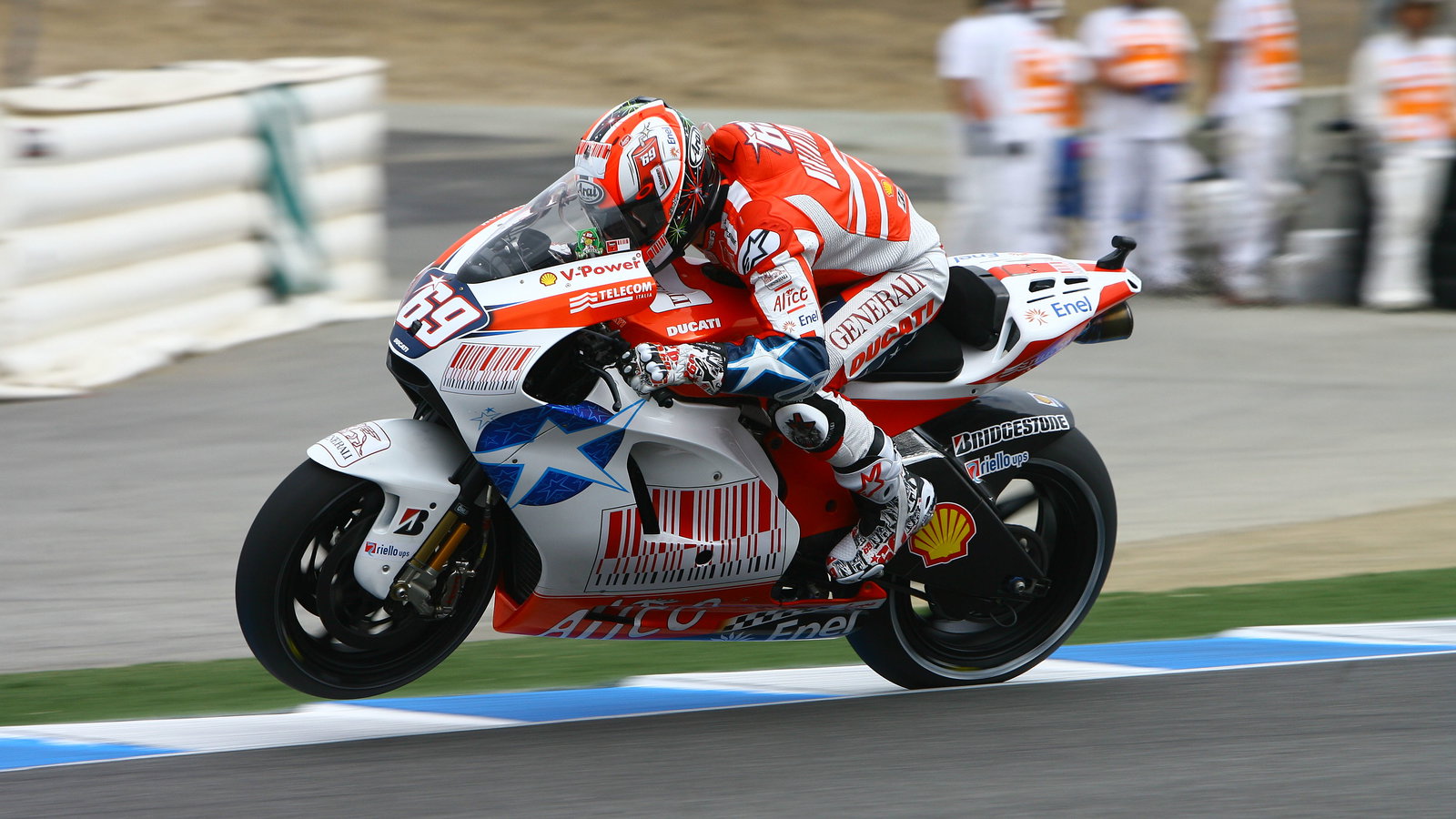 Hayden with special paint job, U.S. MotoGP 2009