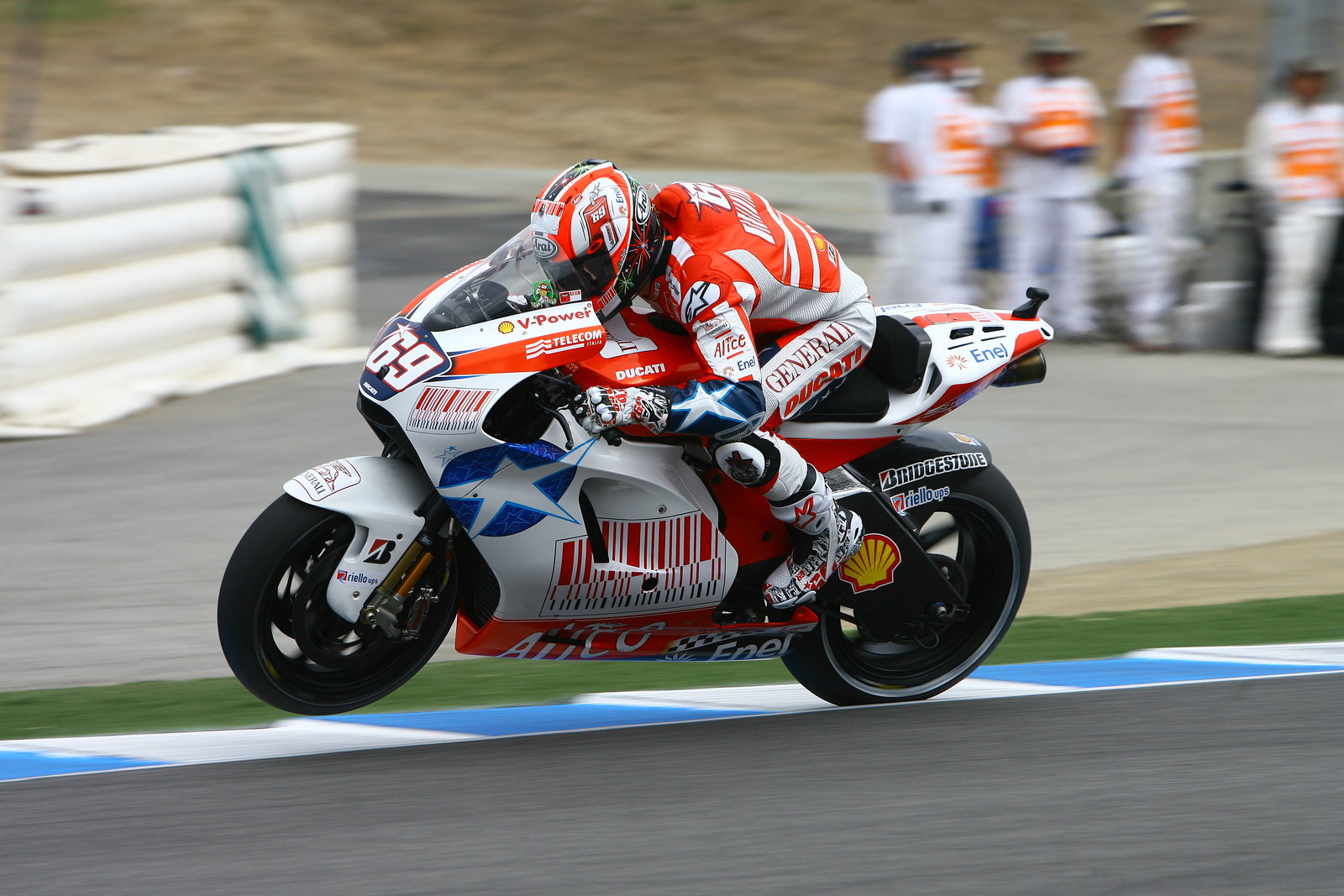 Hayden with special paint job, U.S. MotoGP 2009