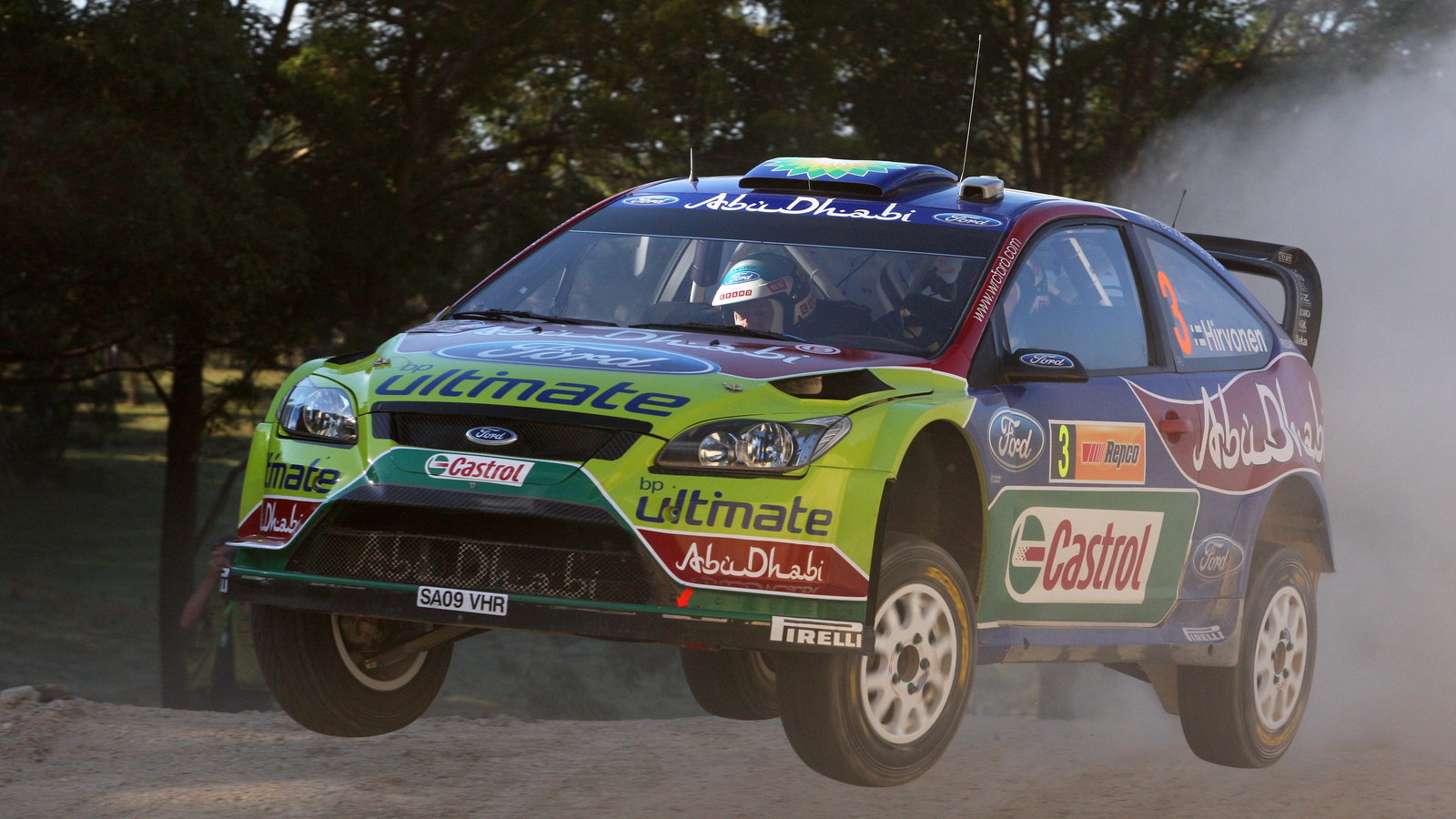 Mikko Hirvonen (FIN) Jarmo Lehtinen(FIN) Ford Focus RS WRC09, BP Ford Abu Dhabi World Rally Team