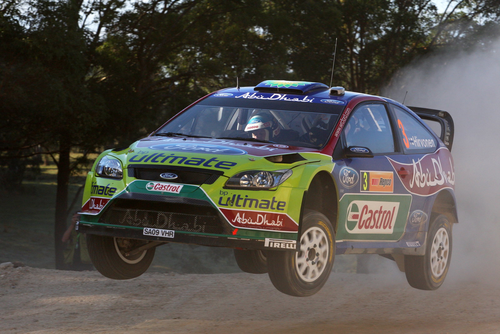 Mikko Hirvonen (FIN) Jarmo Lehtinen(FIN) Ford Focus RS WRC09, BP Ford Abu Dhabi World Rally Team