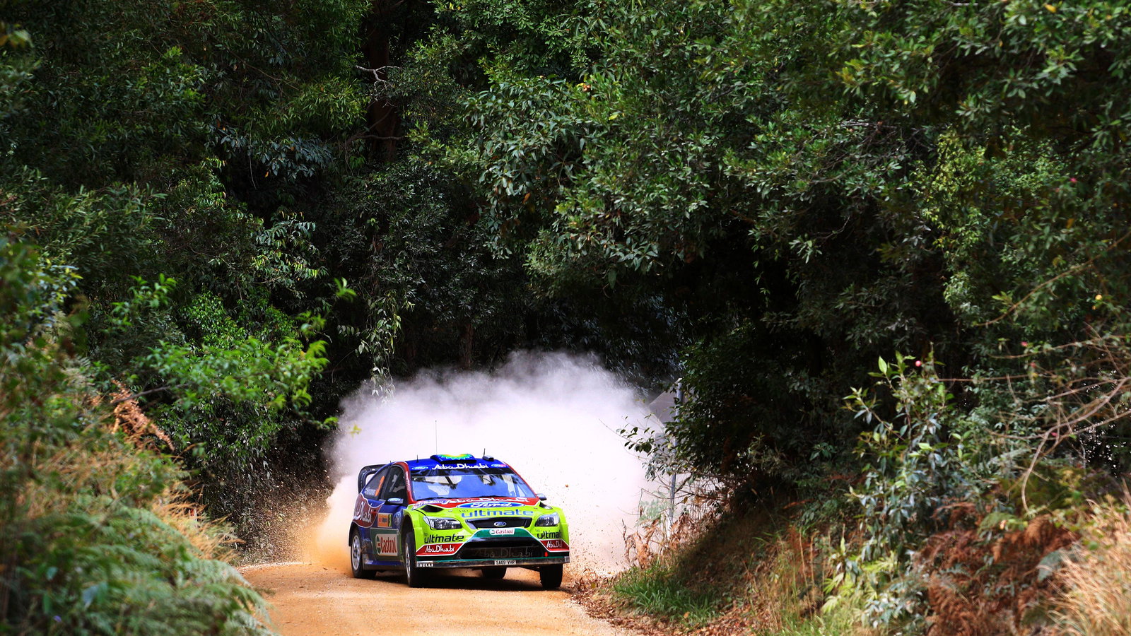 Mikko Hirvonen (Fin) Jarmo Lehtinen (Fin) BP Ford Abu Dhabi WRT, ford Focus RS WRC 09Rd 10 WRC