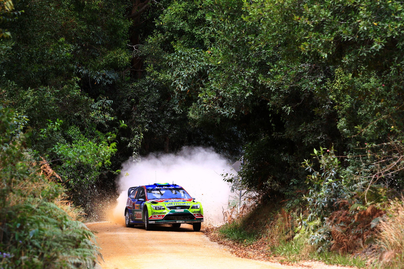 Mikko Hirvonen (Fin) Jarmo Lehtinen (Fin) BP Ford Abu Dhabi WRT, ford Focus RS WRC 09Rd 10 WRC