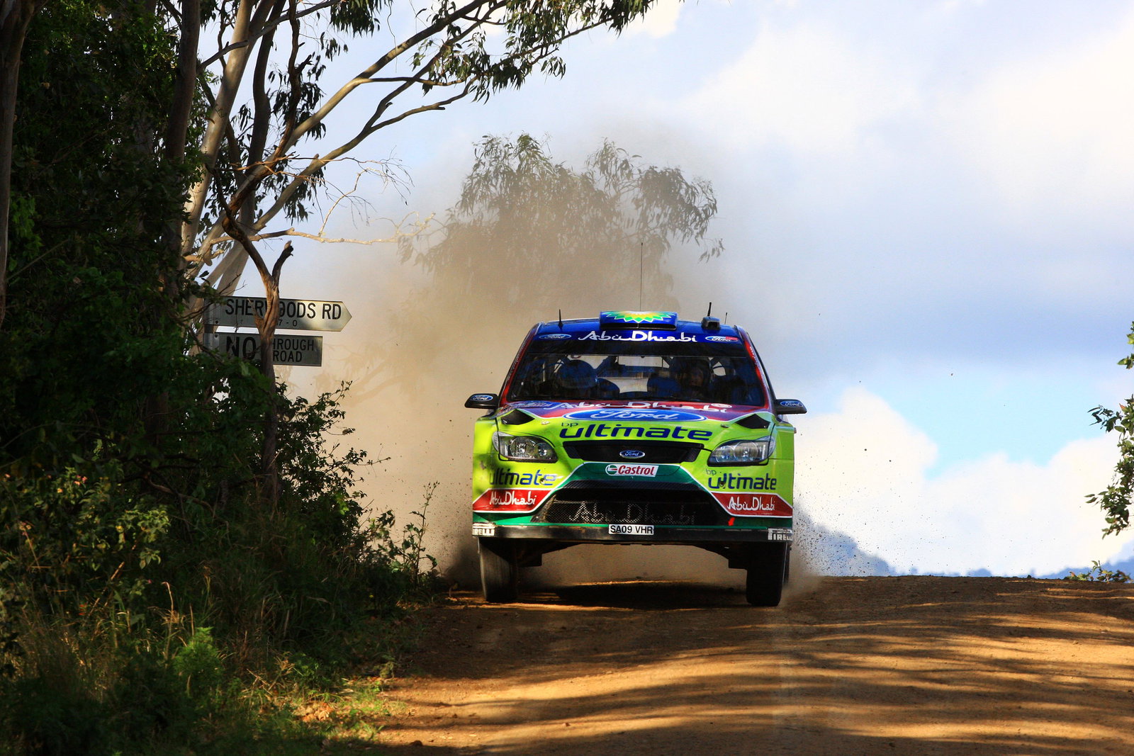 Mikko Hirvonen (Fin) Jarmo Lehtinen (Fin) BP Ford Abu Dhabi WRT, ford Focus RS WRC 09Rd 10 WRC