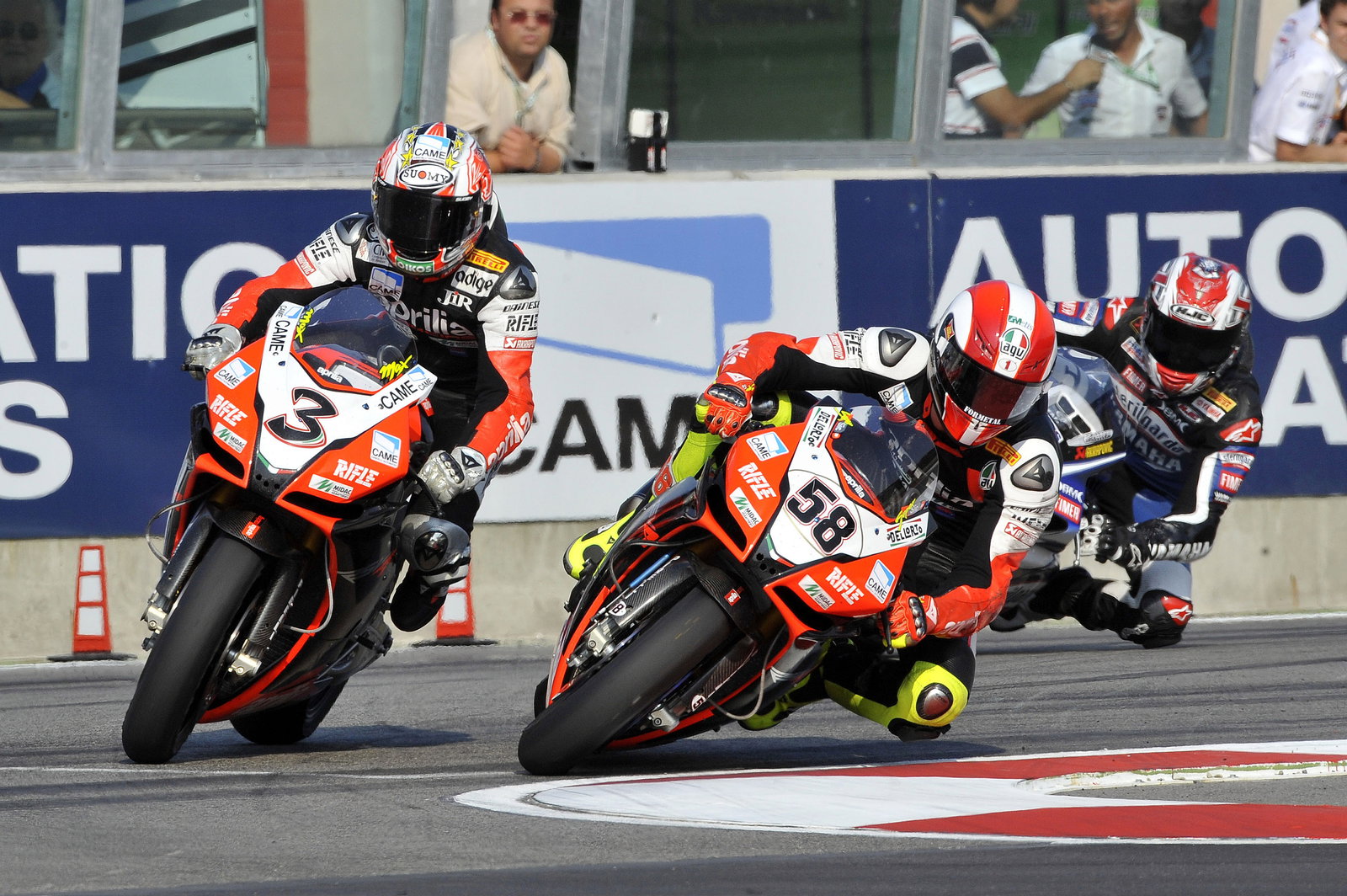 Simoncelli, Biaggi, Imola WSBK Race 2 2009