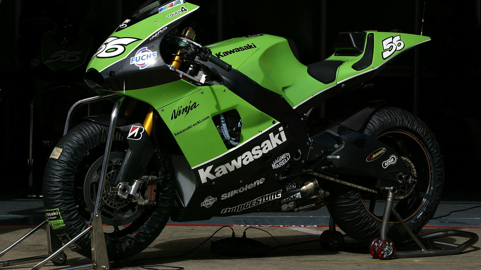 Nakano`s Kawasaki, Barcelona IRTA MotoGP Test March 2005