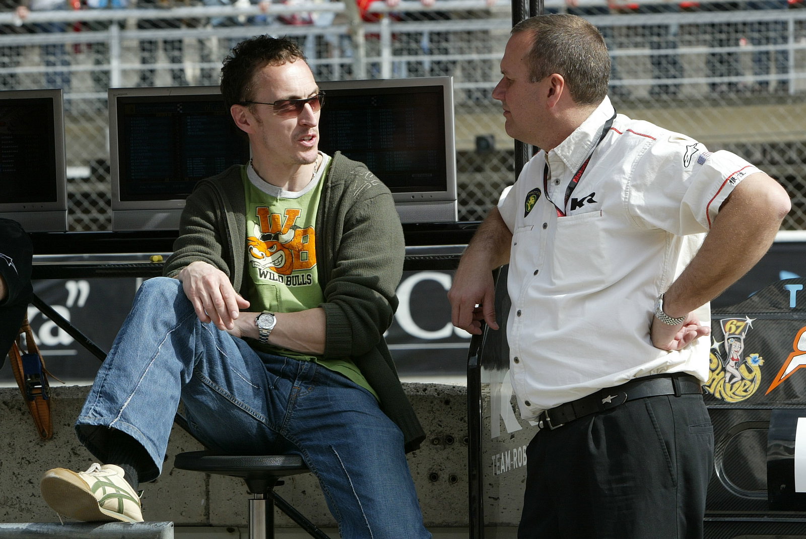 Jeremy McWilliams and Chuck Aksland, Barcelona IRTA MotoGP Test March 2005