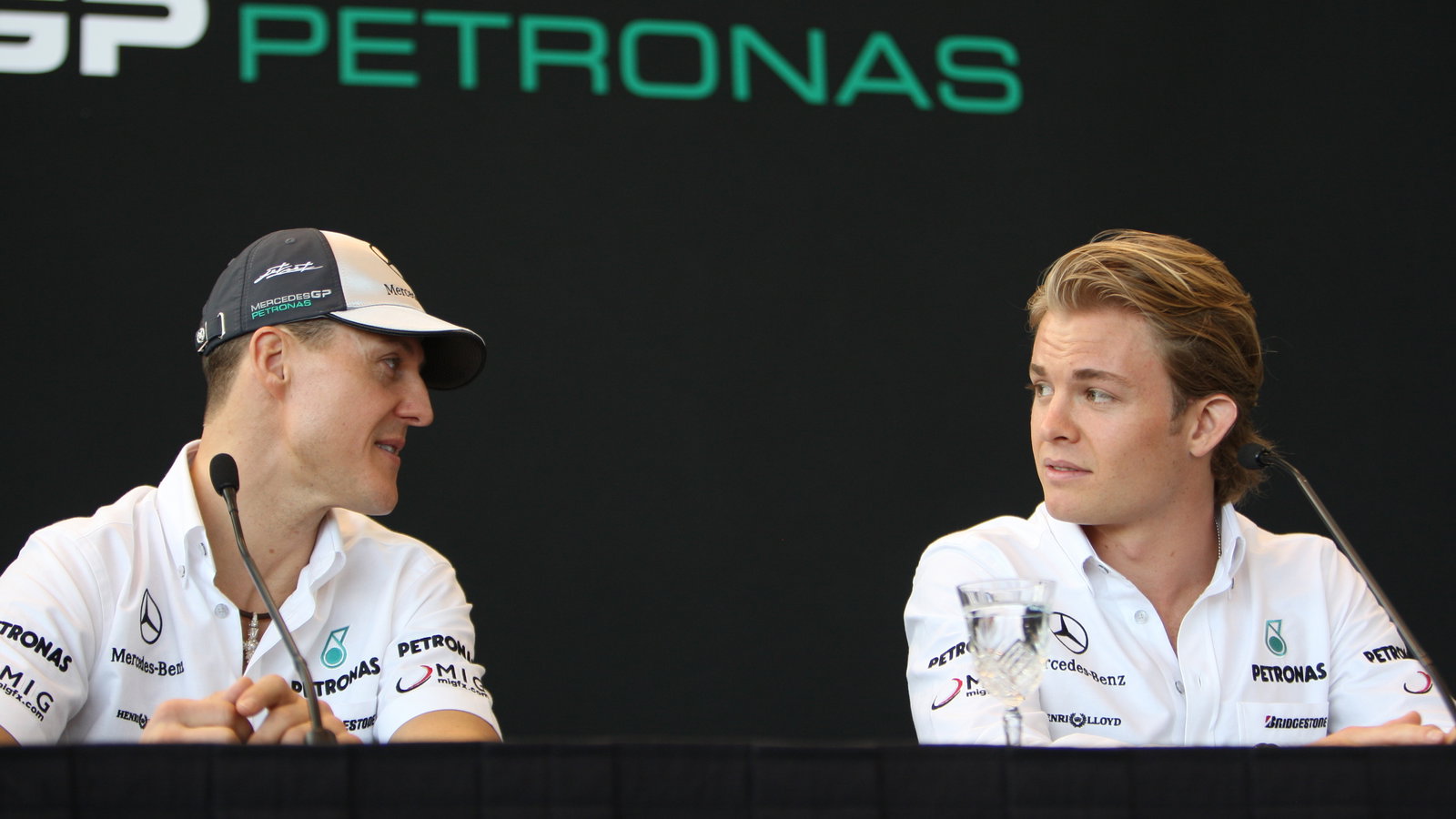 Michael Schumacher, Mercedes GP MGP W01 & Nico Rosberg (GER) Mercedes GP MGP W01