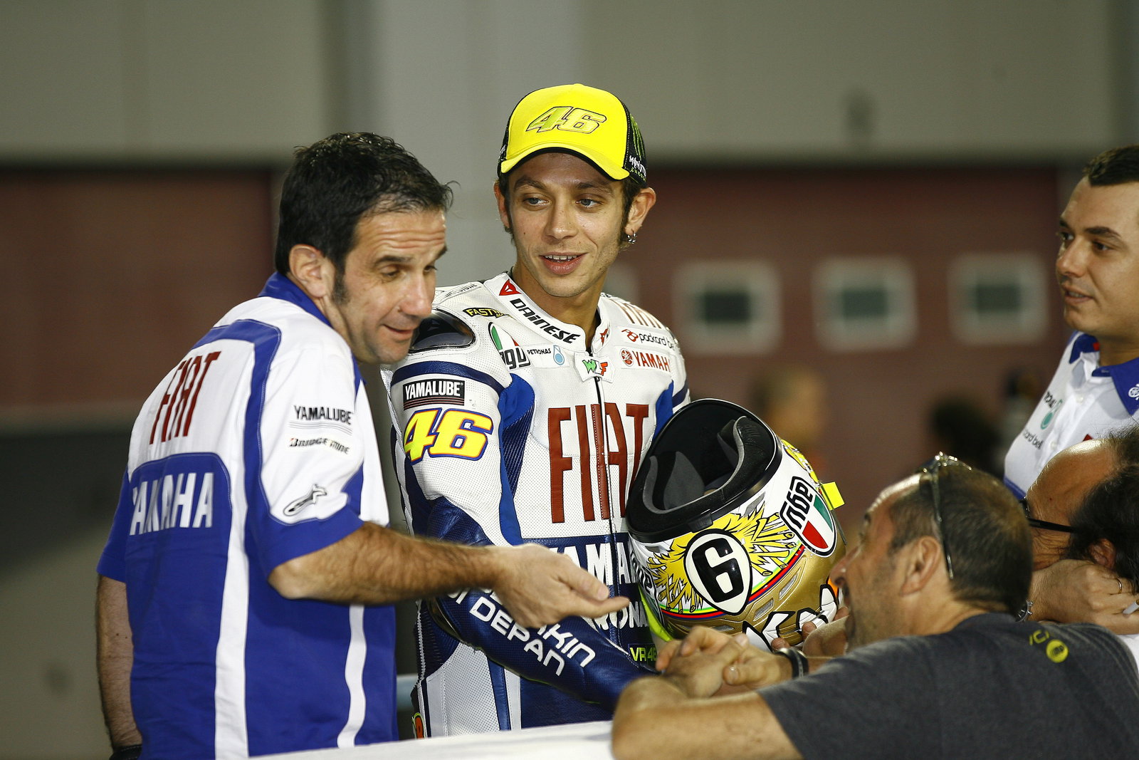 Brivio and Rossi, Qatar MotoGP tests, 2010