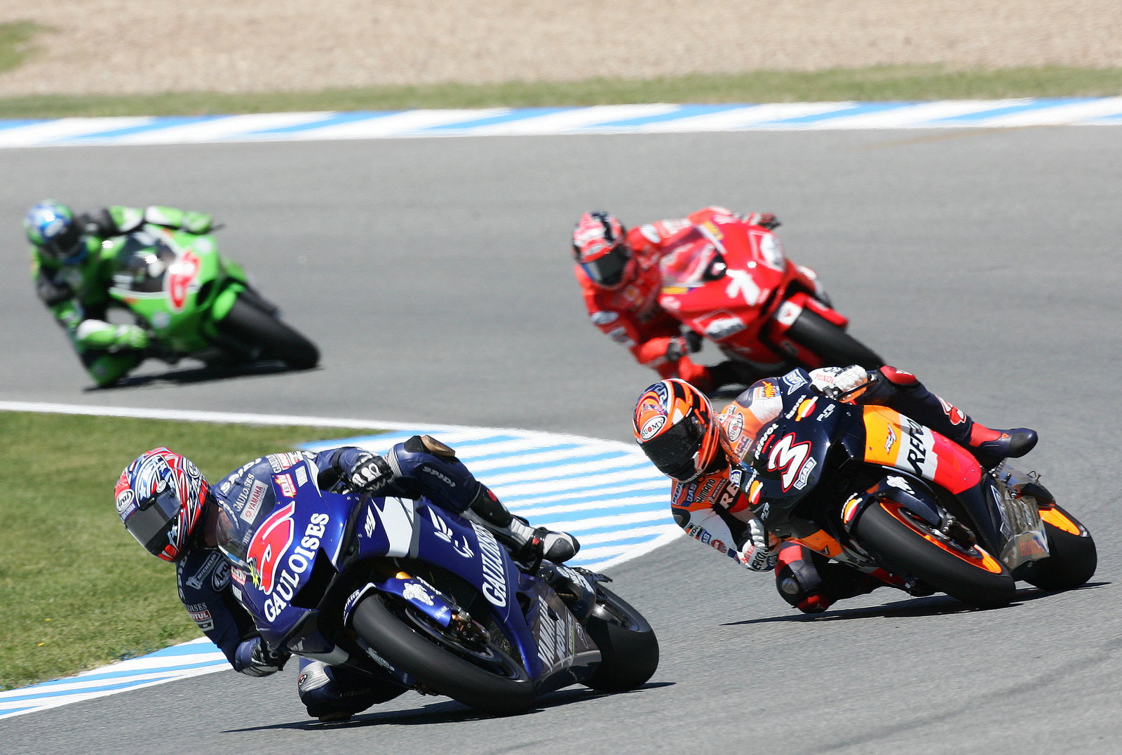 Edwards, Biaggi, Checa, Hofmann, Spanish MotoGP, 2005