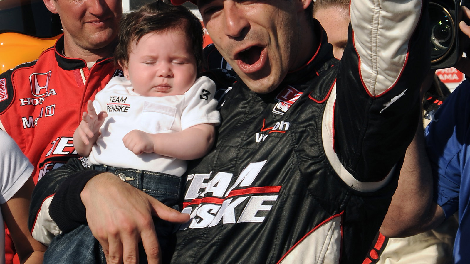 9-11 April, 2010, Birmingham, Alabama, USA. #3 Team Penske's Helio Castroneves, race winner with yo