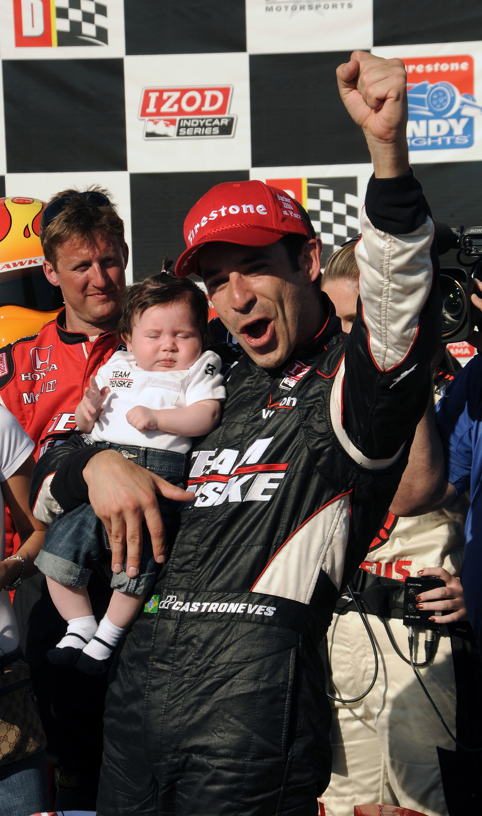 9-11 April, 2010, Birmingham, Alabama, USA. #3 Team Penske's Helio Castroneves, race winner with yo