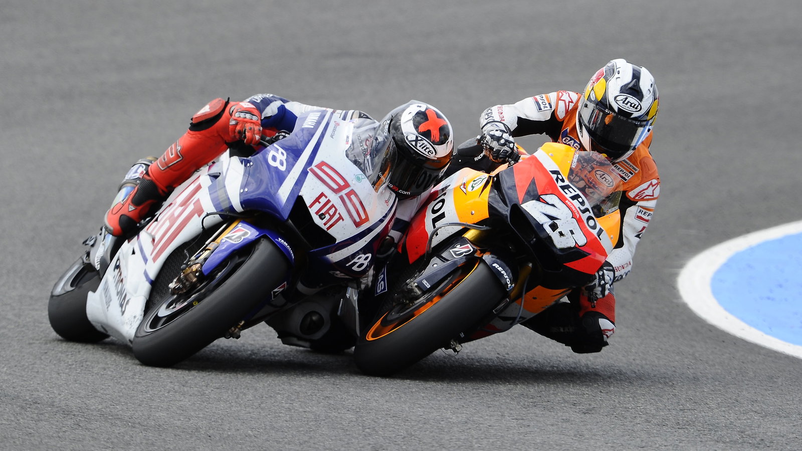 Lorenzo, Pedrosa, Spanish MotoGP Race 2010