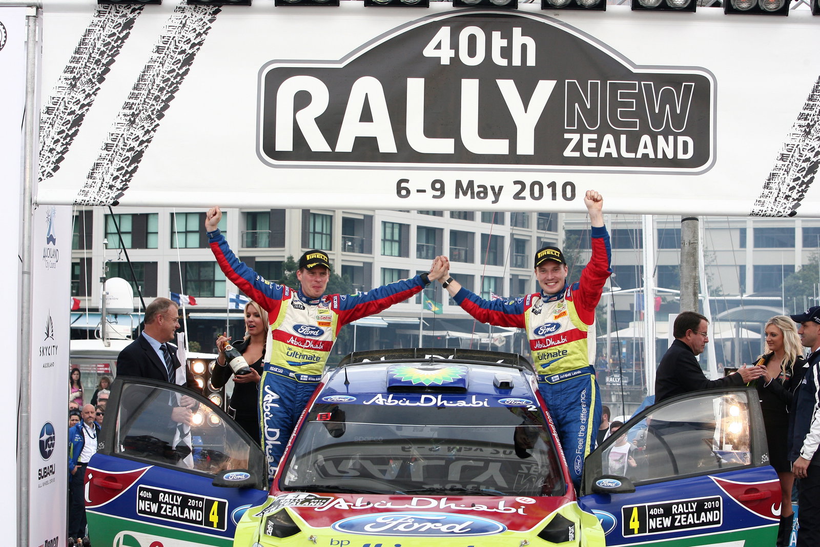 Podium Jari-Matti Latvala (FIN) Miikka Antilla (FIN) Ford Focus RS WRC 09