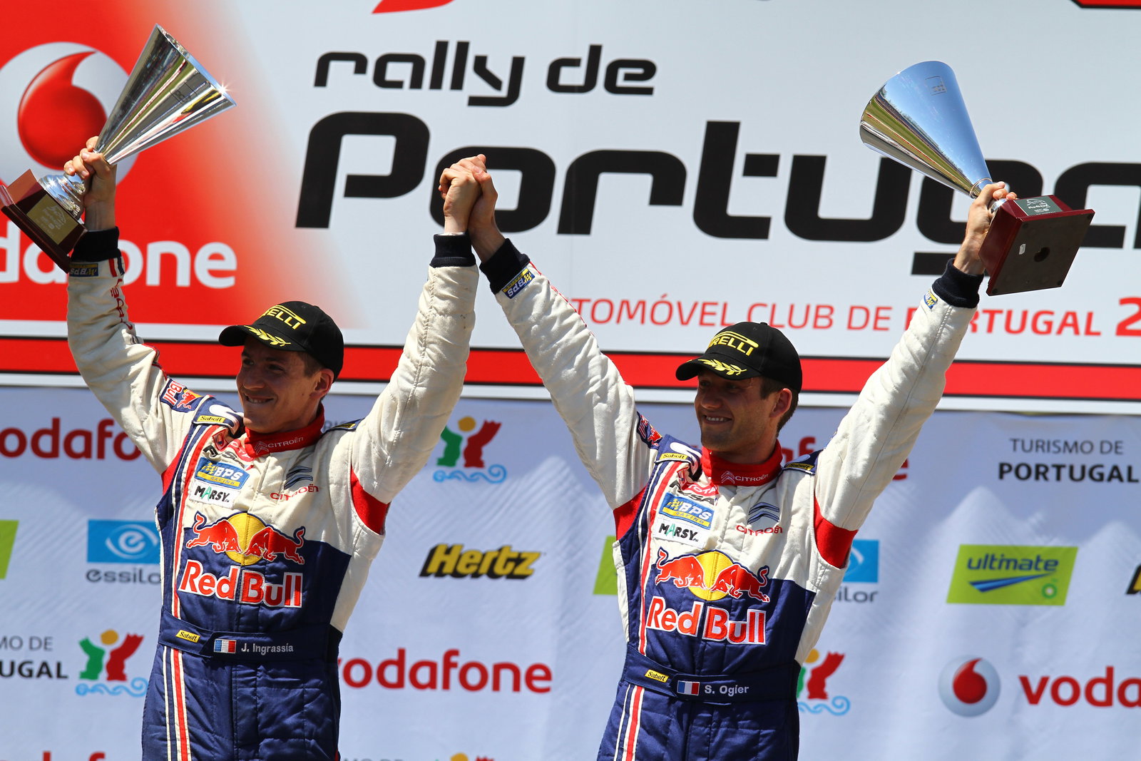 Podium, Sebastien Ogier (F) Julien Ingrassia (F) Citroen C4 WRC, Citroen Junior Team