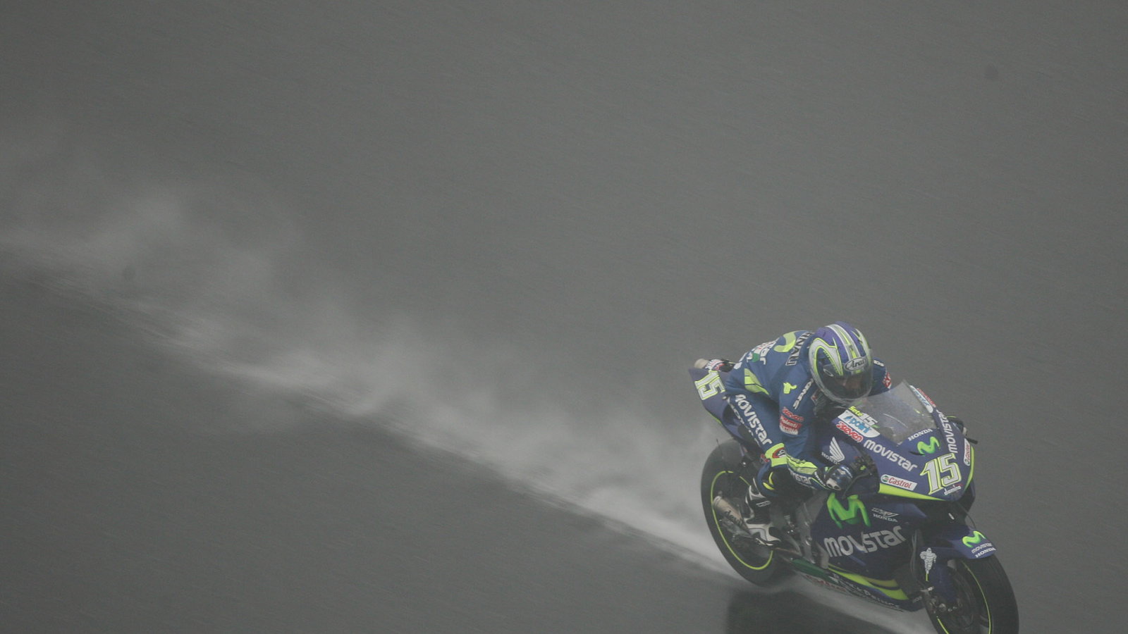 Gibernau in the wet, Chinese MotoGP, 2005