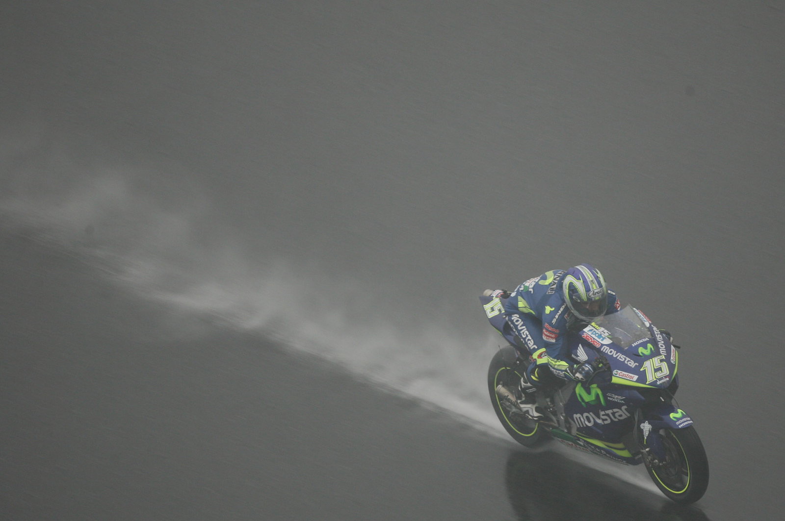 Gibernau in the wet, Chinese MotoGP, 2005