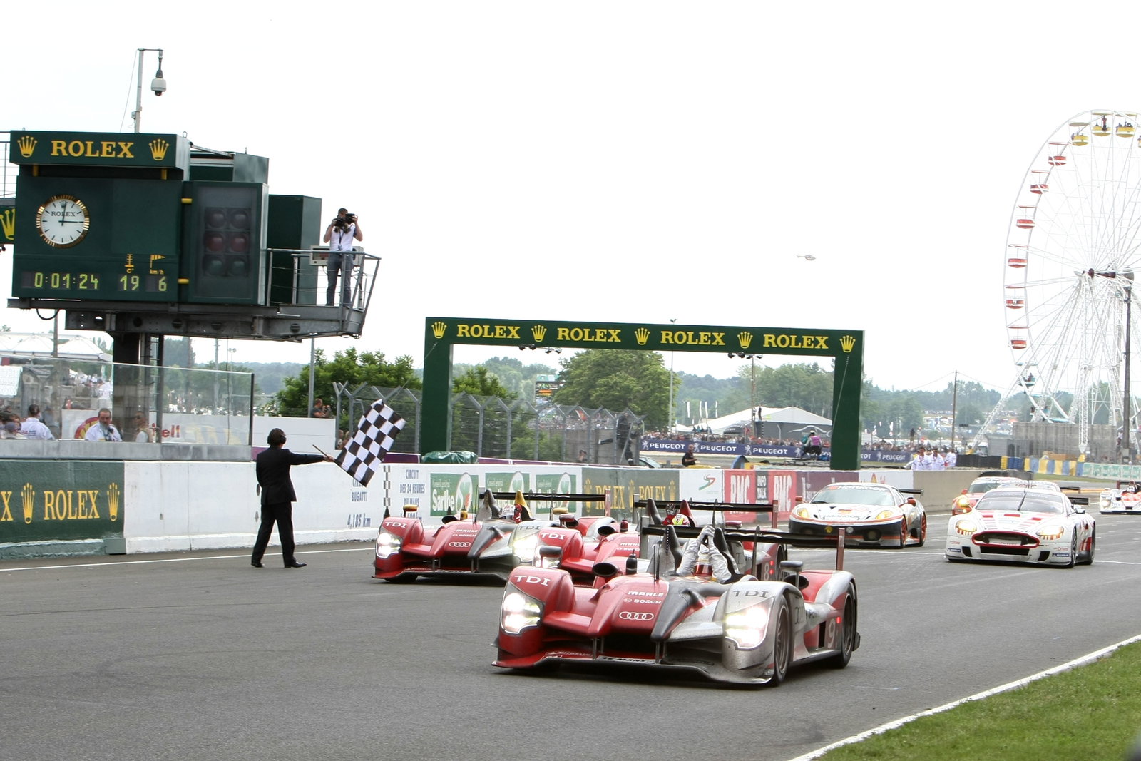 AUDI SPORT NORTH AMERICA, AUDI R15, Mike ROCKENFELLER (GER)Timo BERNHARD (GER)Romain DUMAS (FRA) win