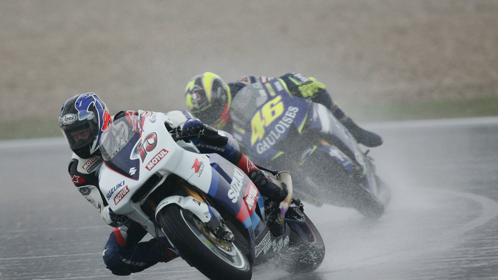Roberts, Rossi, Chinese MotoGP, 2005