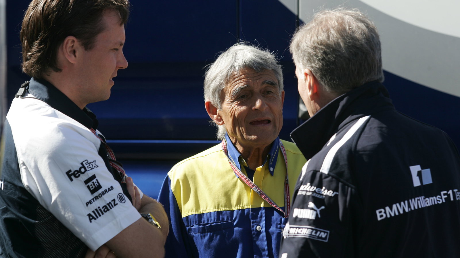 Sam Michael, Pierre Dupasquier and Patrick Head at the Spanish Grand Prix