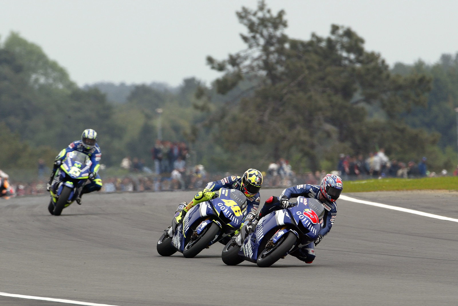 Edwards, Rossi, Gibernau, French MotoGP Race 2005