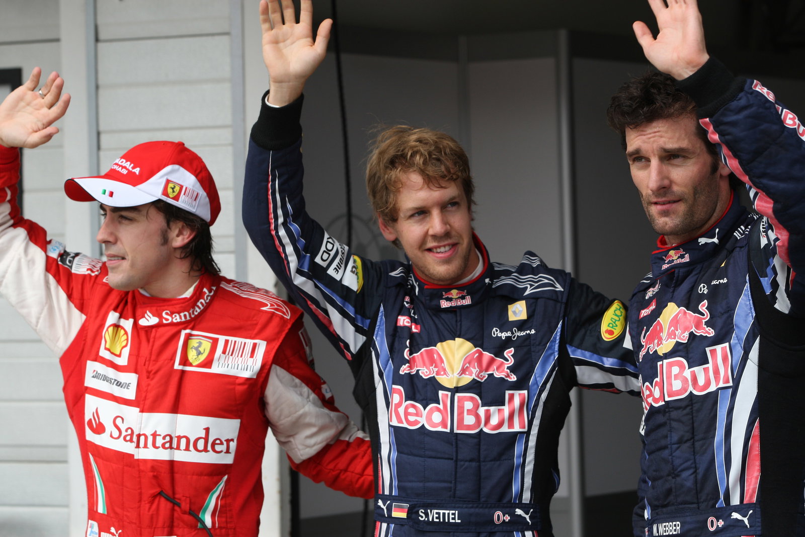 Saturday, celebration after qualifing session: Pole Position Sebastian Vettel (GER), Red Bull Racing