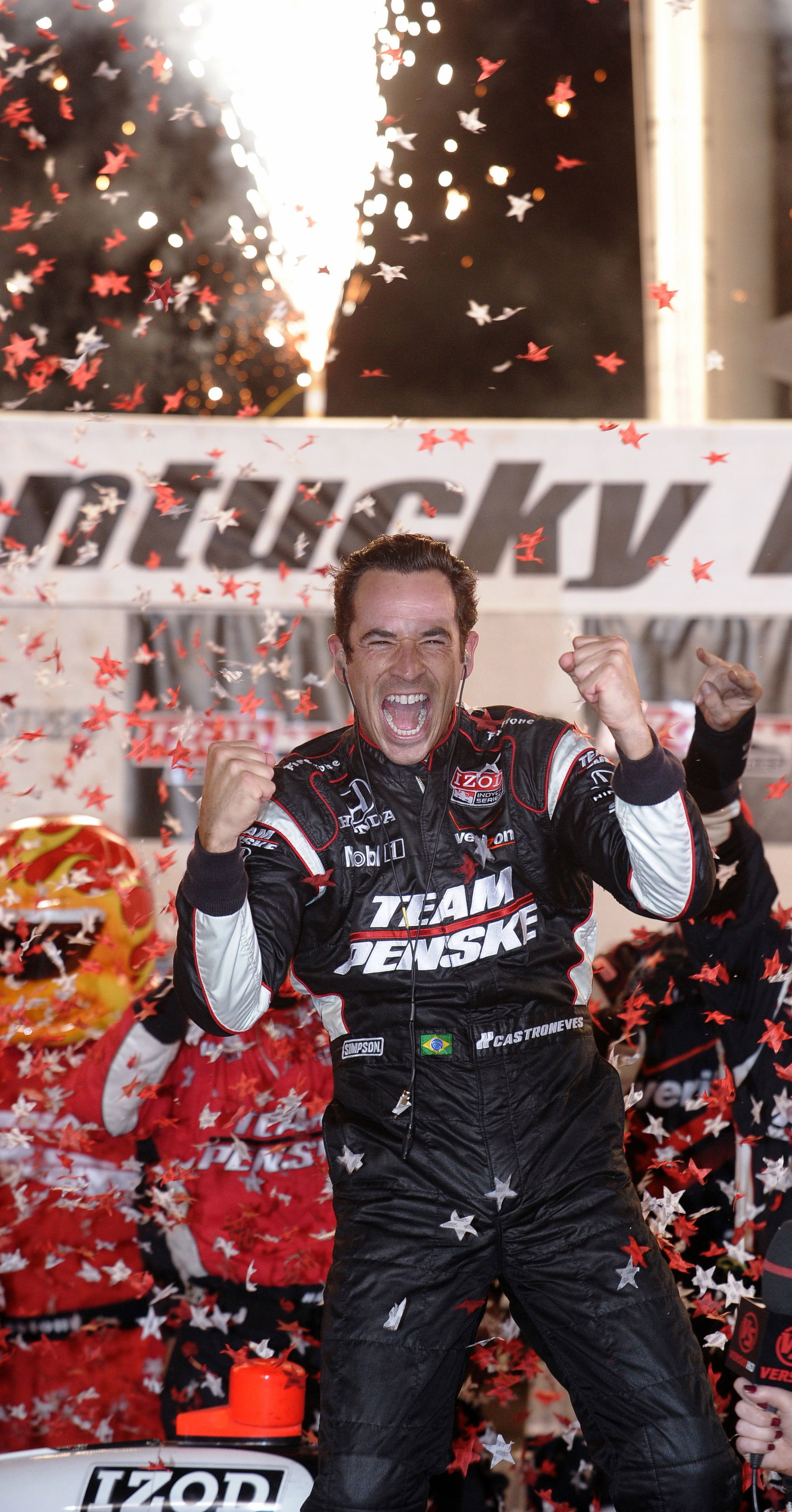 3-4 September, 2010, Sparta, Kentucky USA #3 Team Penske's Helio Castroneves, race winner.