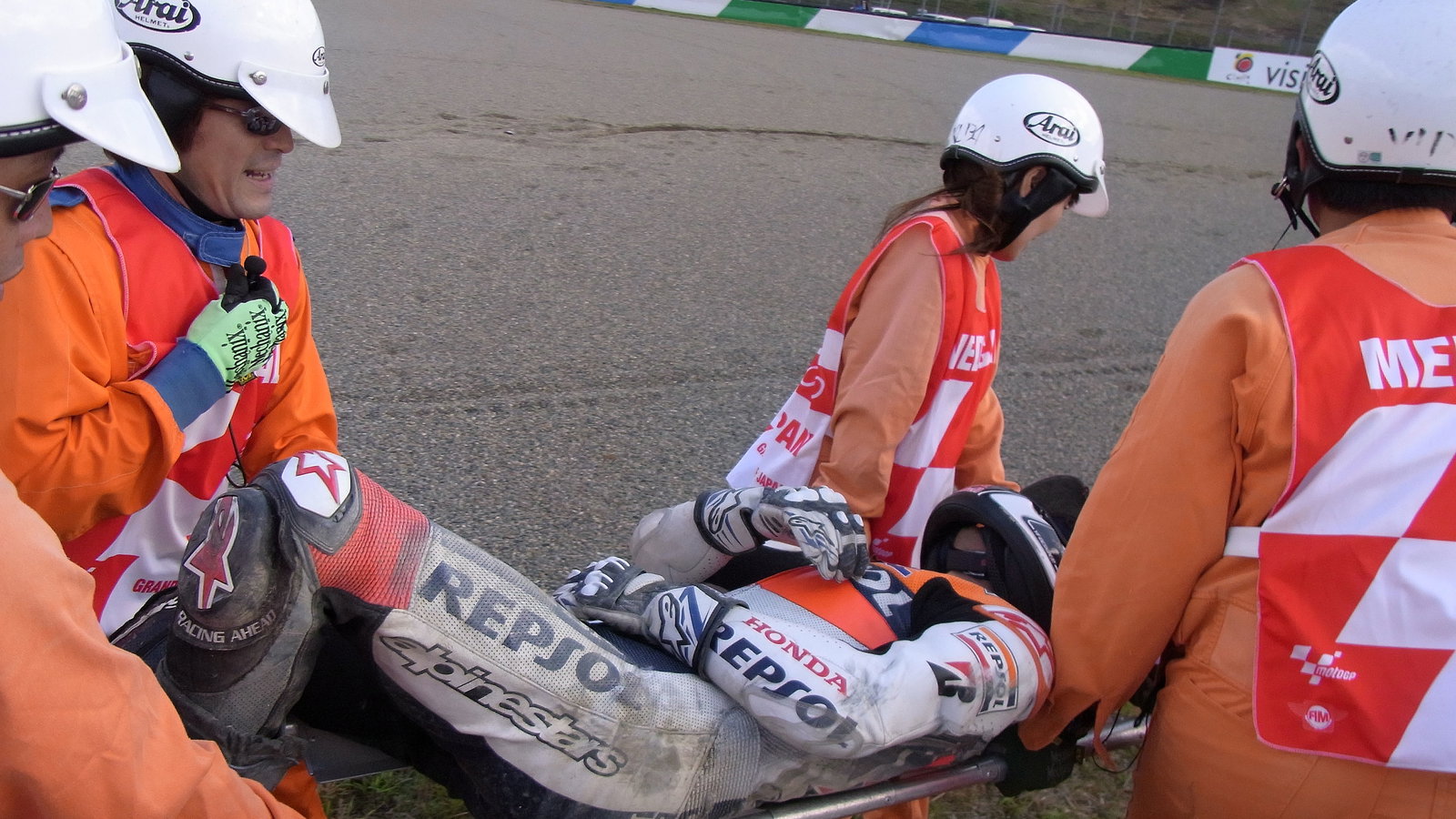 Pedrosa crash, Japanese MotoGP 2010