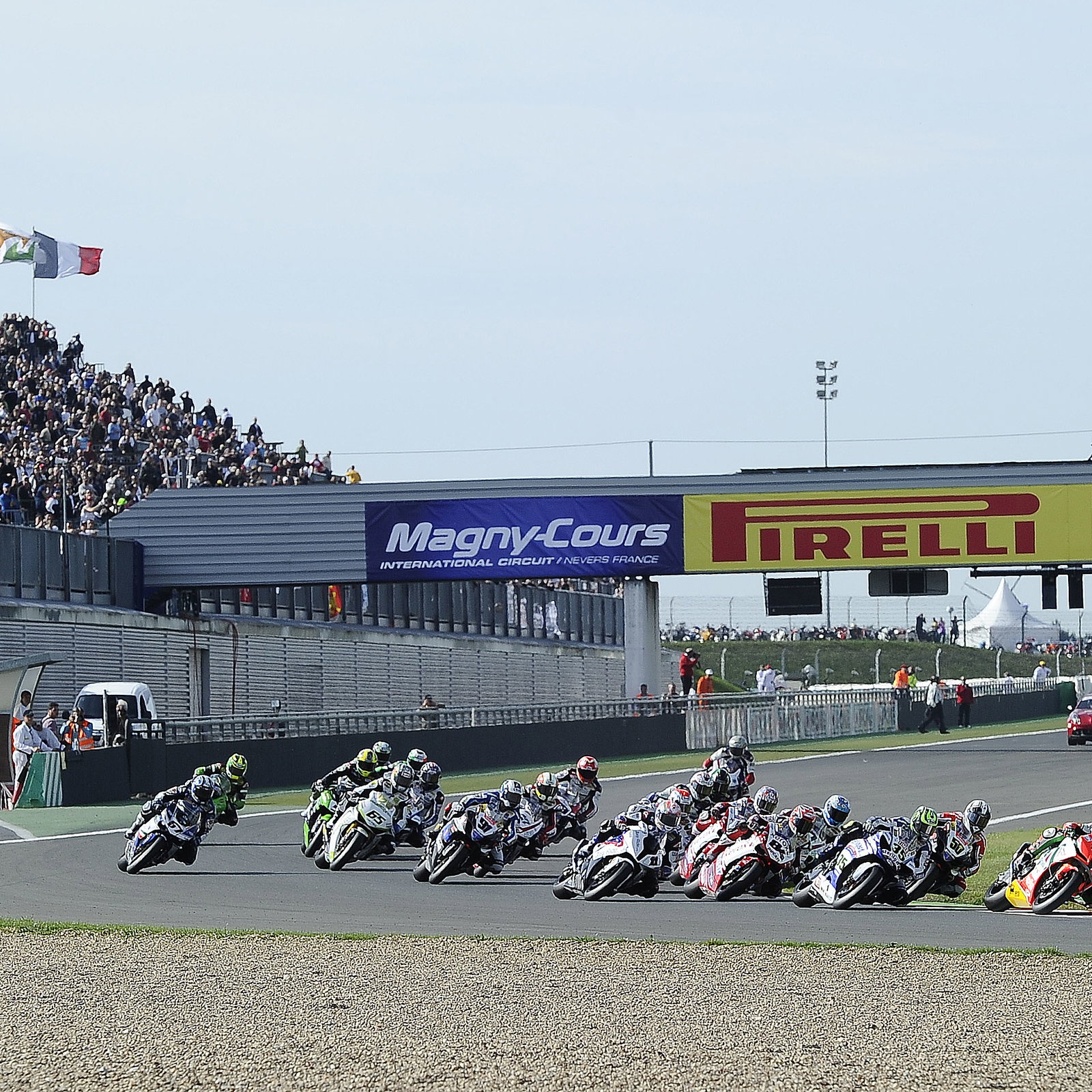 Biaggi, Race Start, French WSBK Race 1 2010